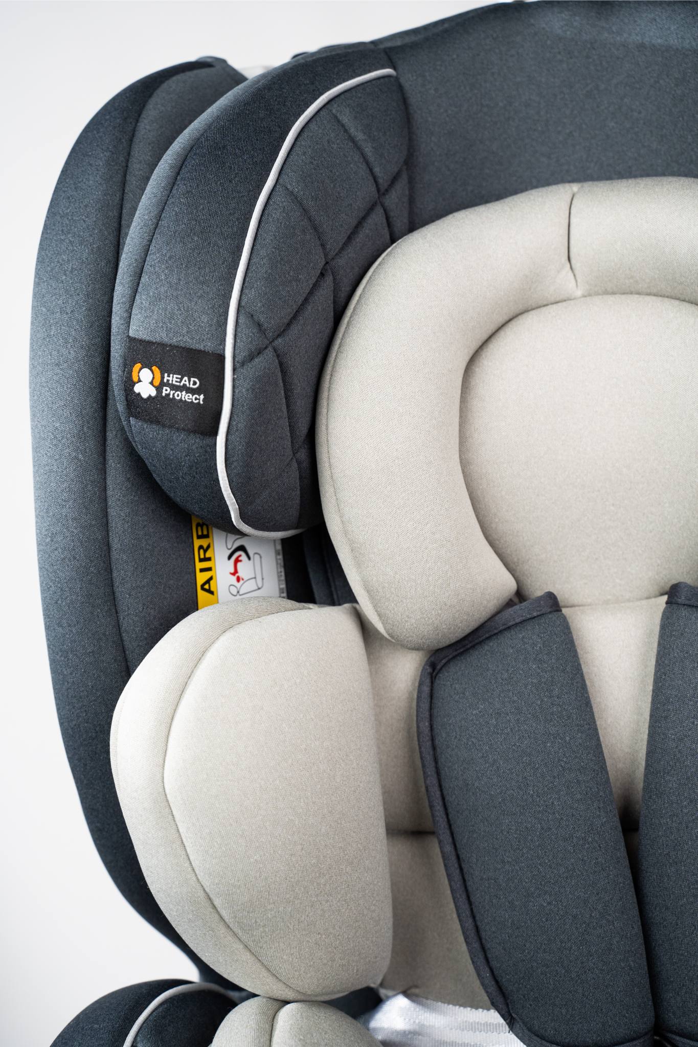 Sivo isofix autosediste za bebe do 36kg